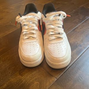 White Black and MultiColored Air Force 1